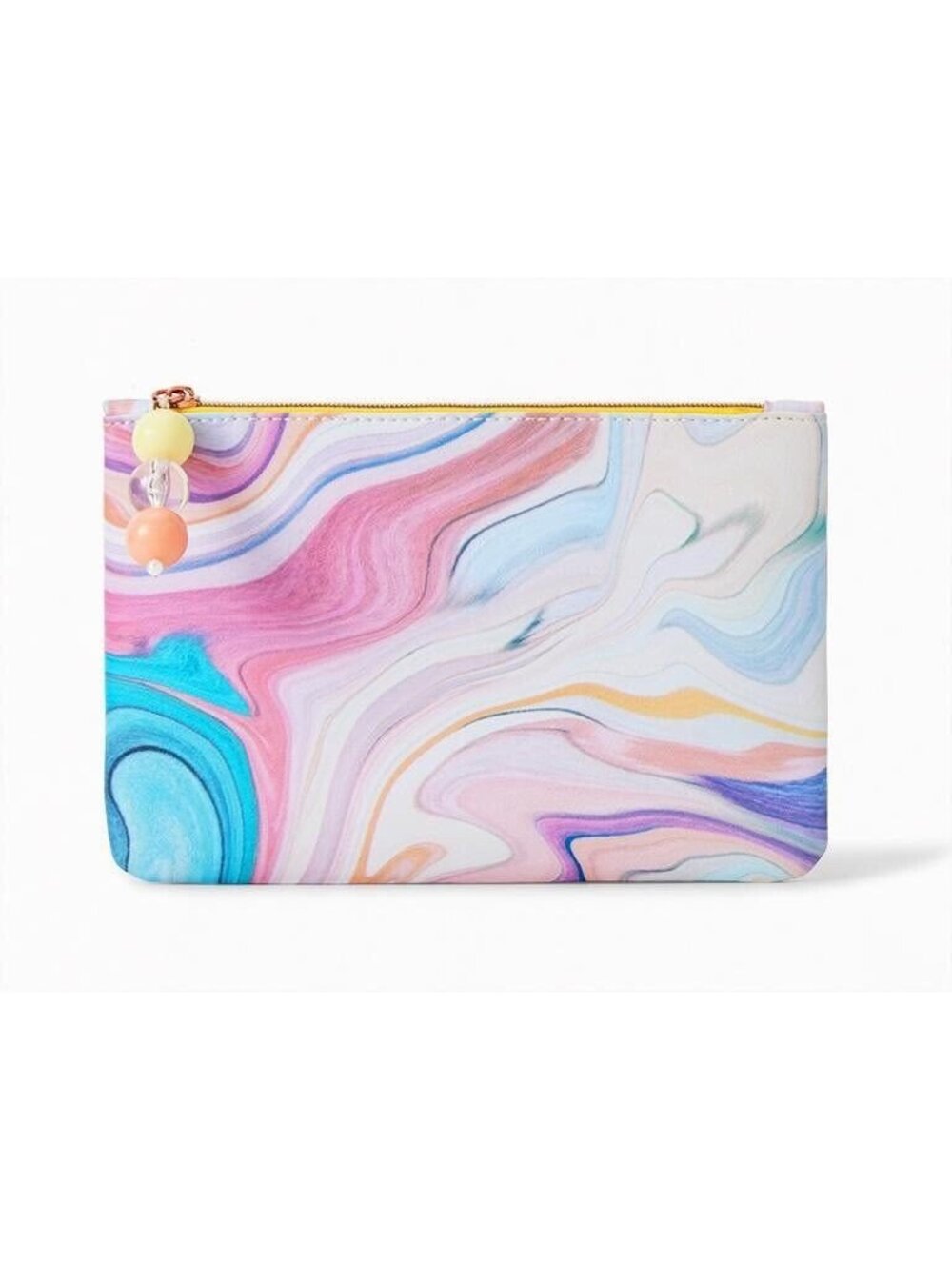 Faux Leather Marble Print Zip Makeup Bag Pouch Clutch Wallet Travel Organize NEW